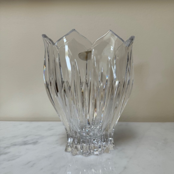 Vintage (1990-1994) Gorham "Lotus Collection" Pocket Crystal Vase West Germany - Picture 4 of 13